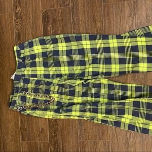 ragged priest green and blue plaid pants